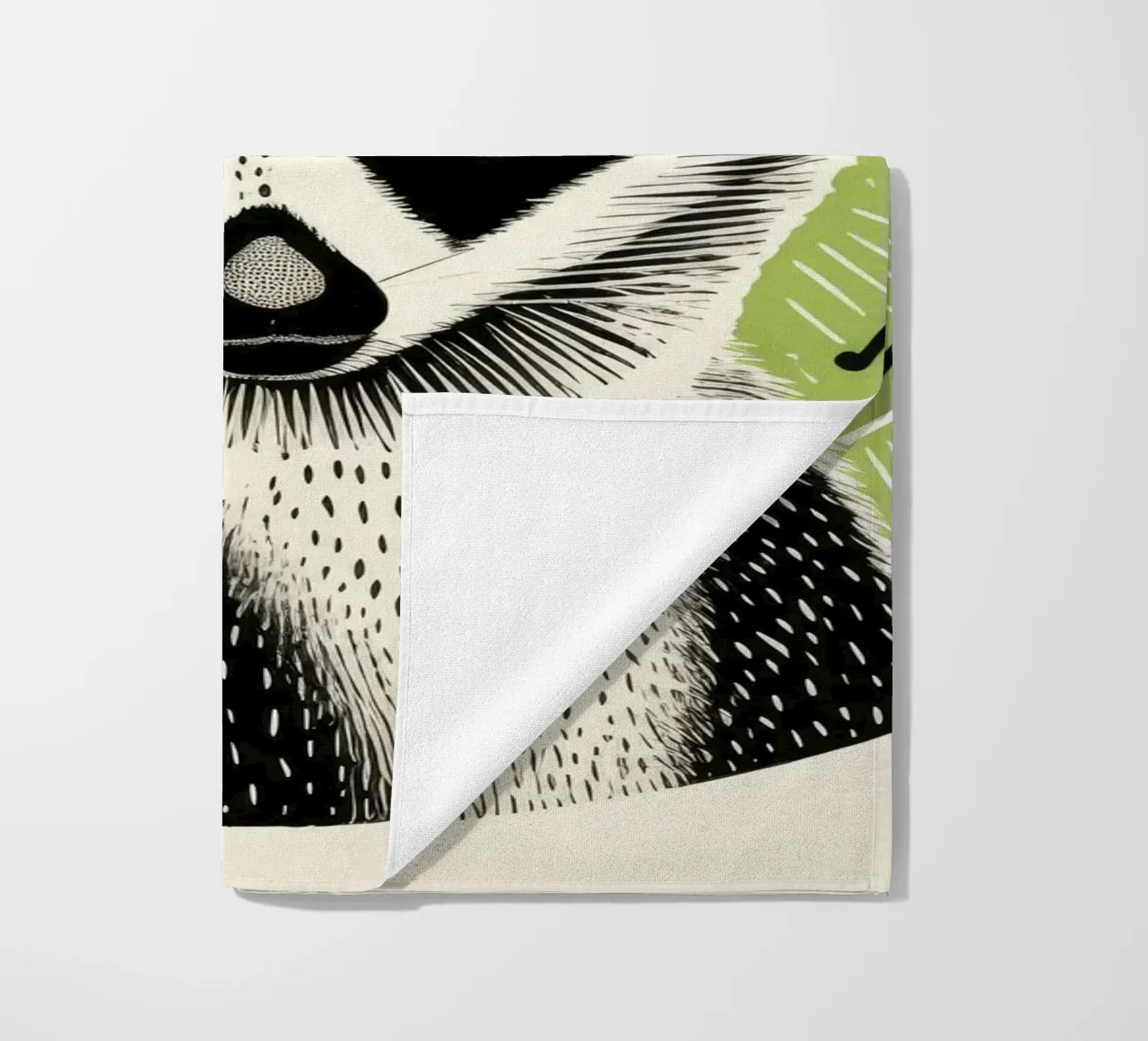 Lemure verde 2 telo mare da Minimal Animal Art