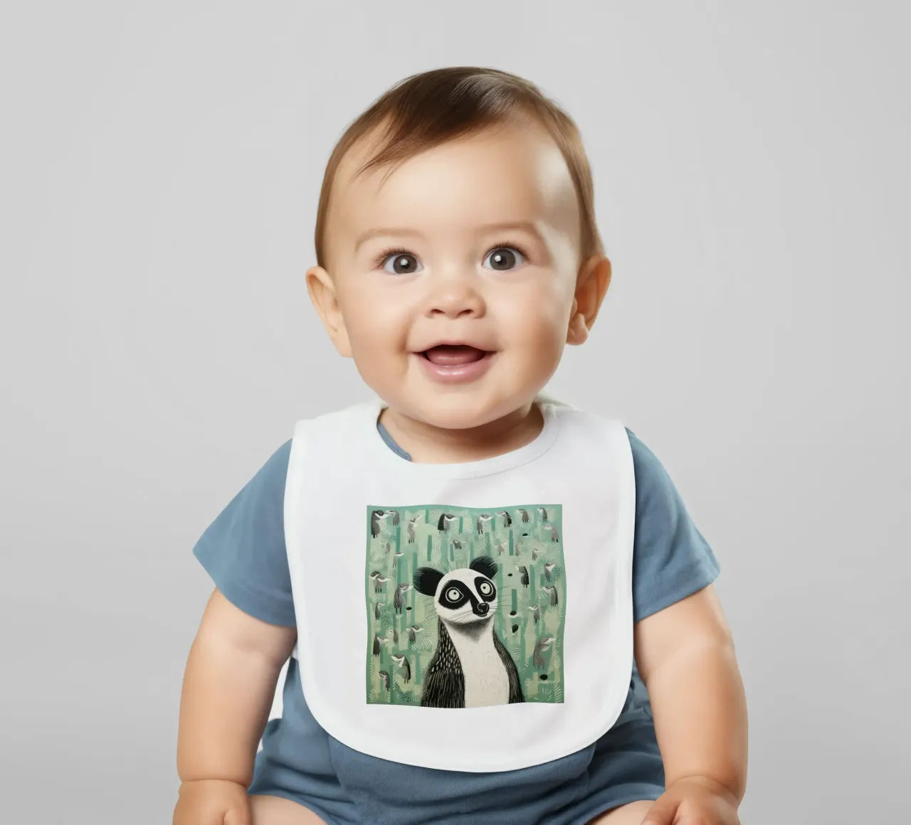 Lemure verde bavaglino da Minimal Animal Art