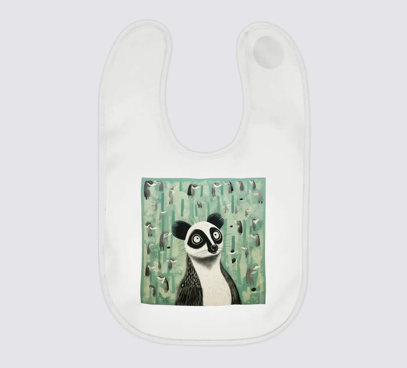 Lemure verde bavaglino da Minimal Animal Art