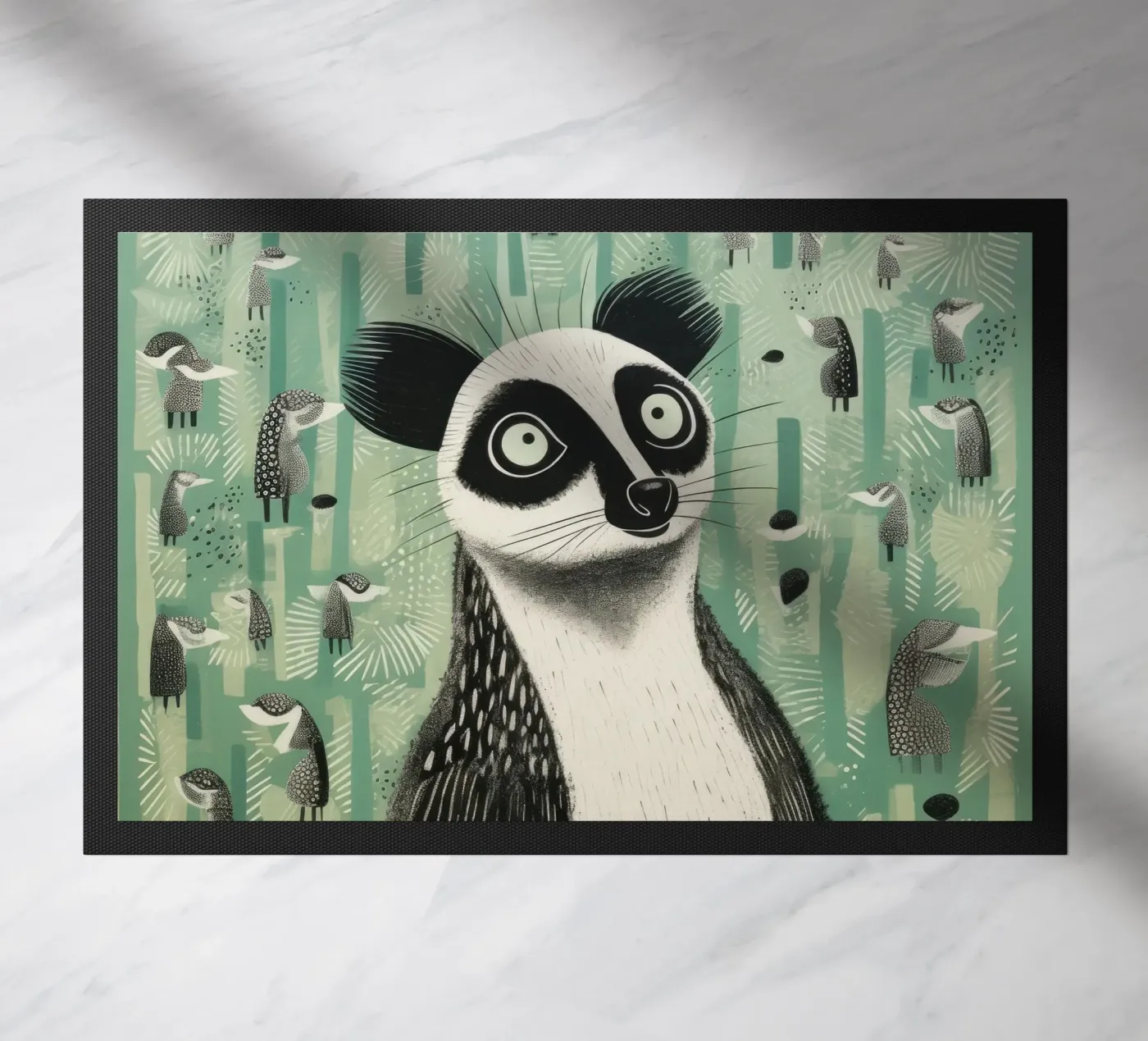 Green Lemur zerbino da Minimal Animal Art