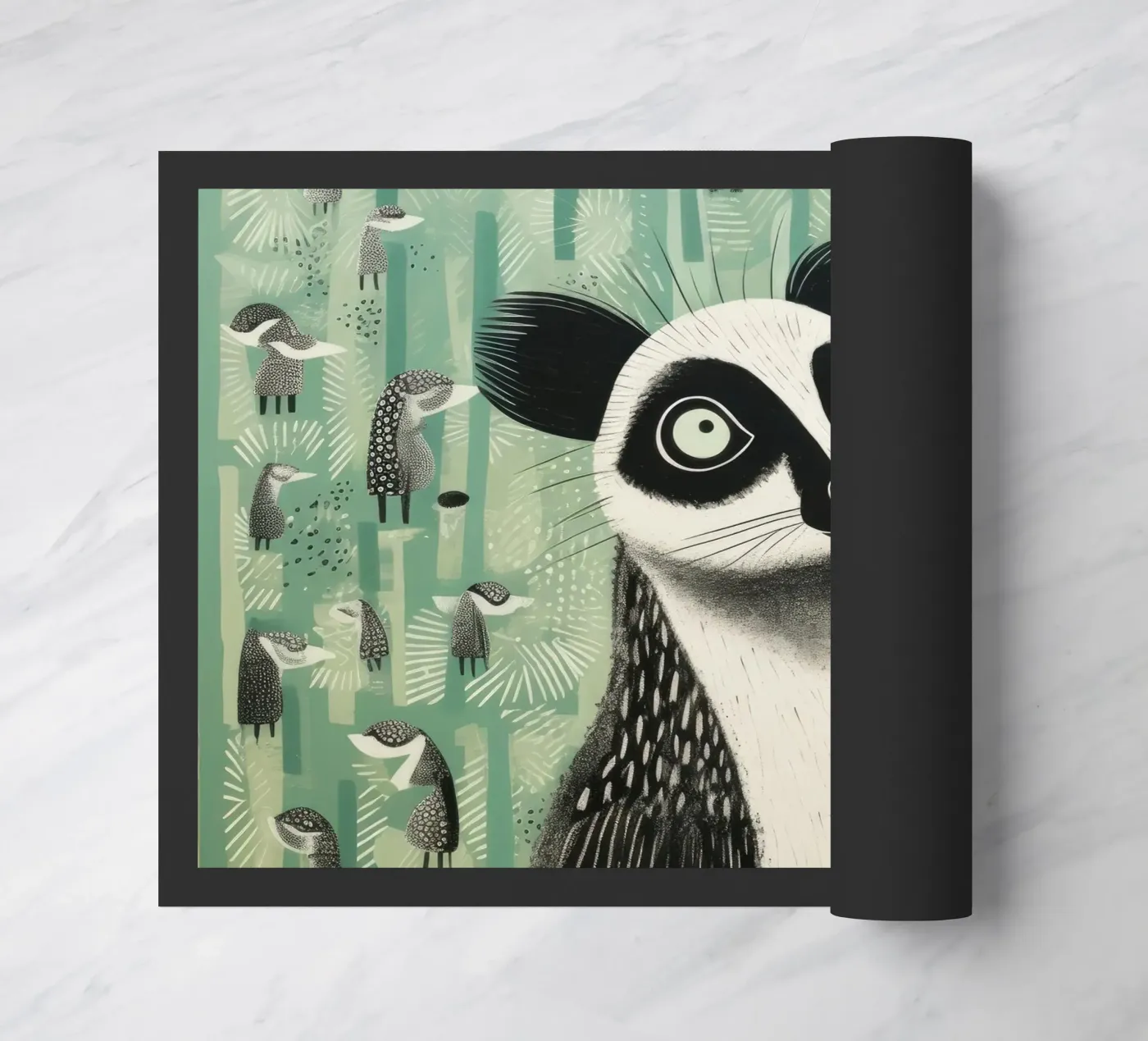 Green Lemur zerbino da Minimal Animal Art