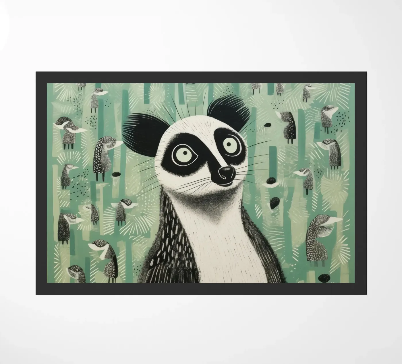Green Lemur zerbino da Minimal Animal Art