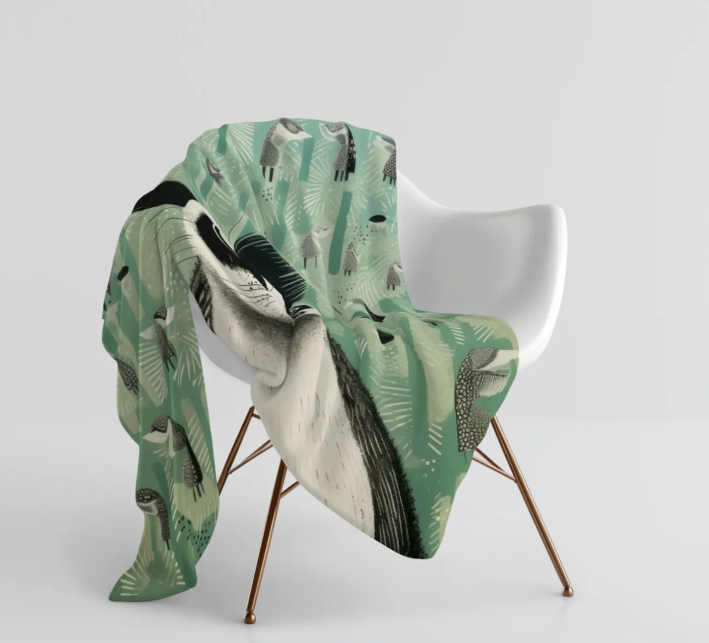 Lemure verde coperta in pile da Minimal Animal Art