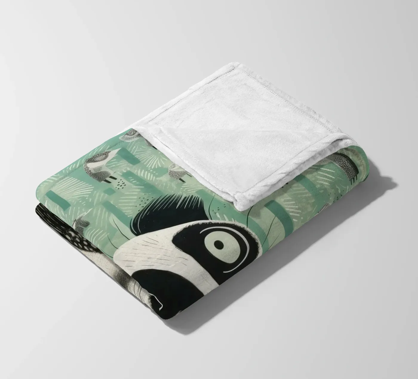 Lemure verde coperta in pile da Minimal Animal Art