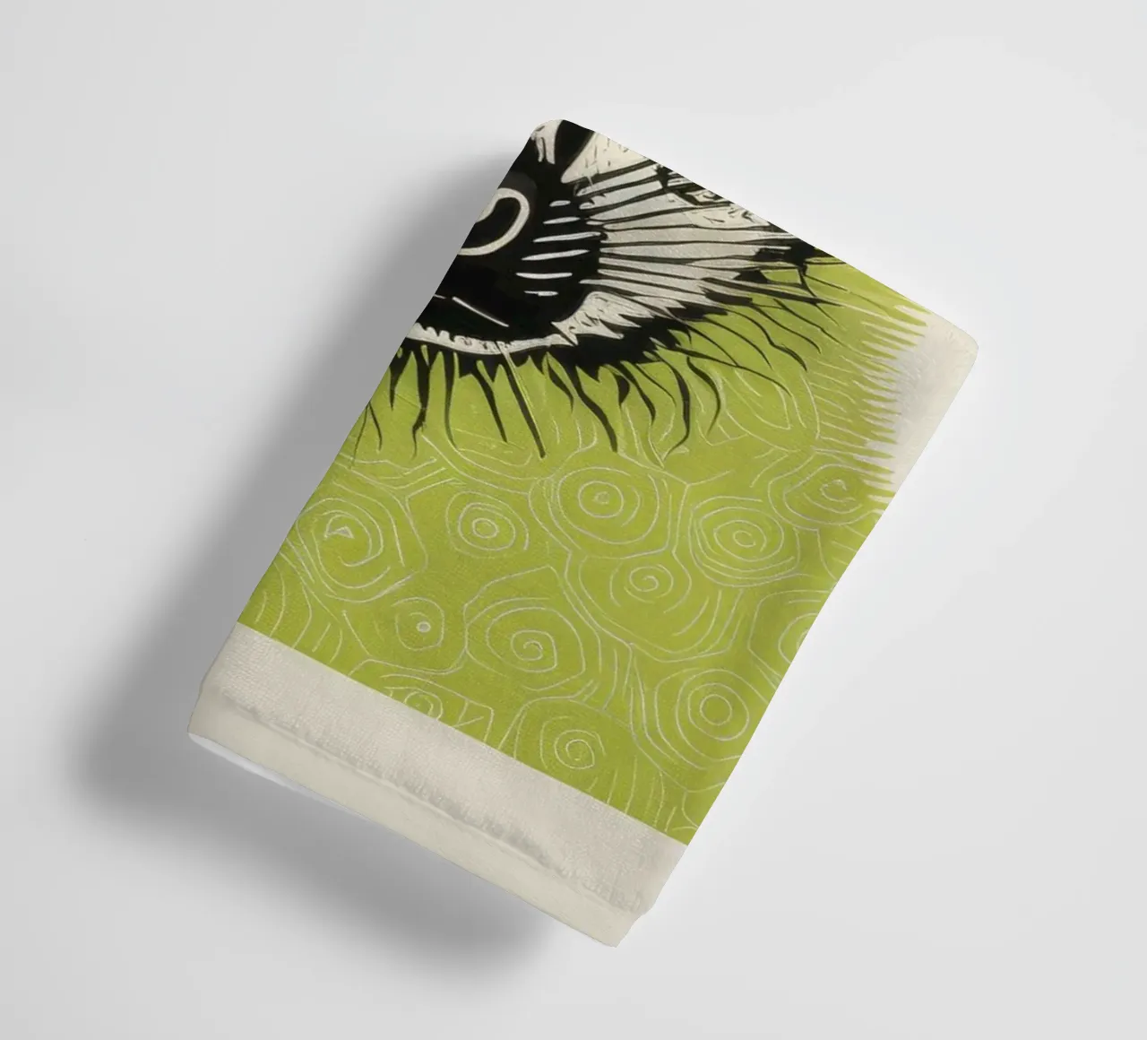 Lemure verde 4 asciugamano da bagno da Minimal Animal Art