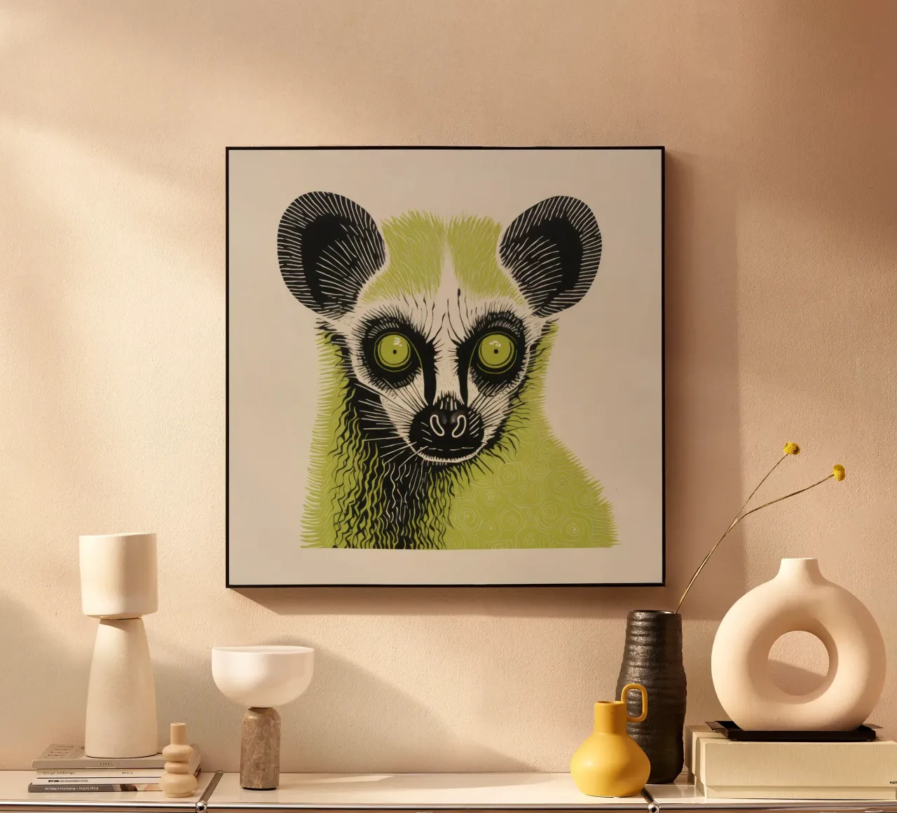 Lemure verde plexiglass da Minimal Animal Art