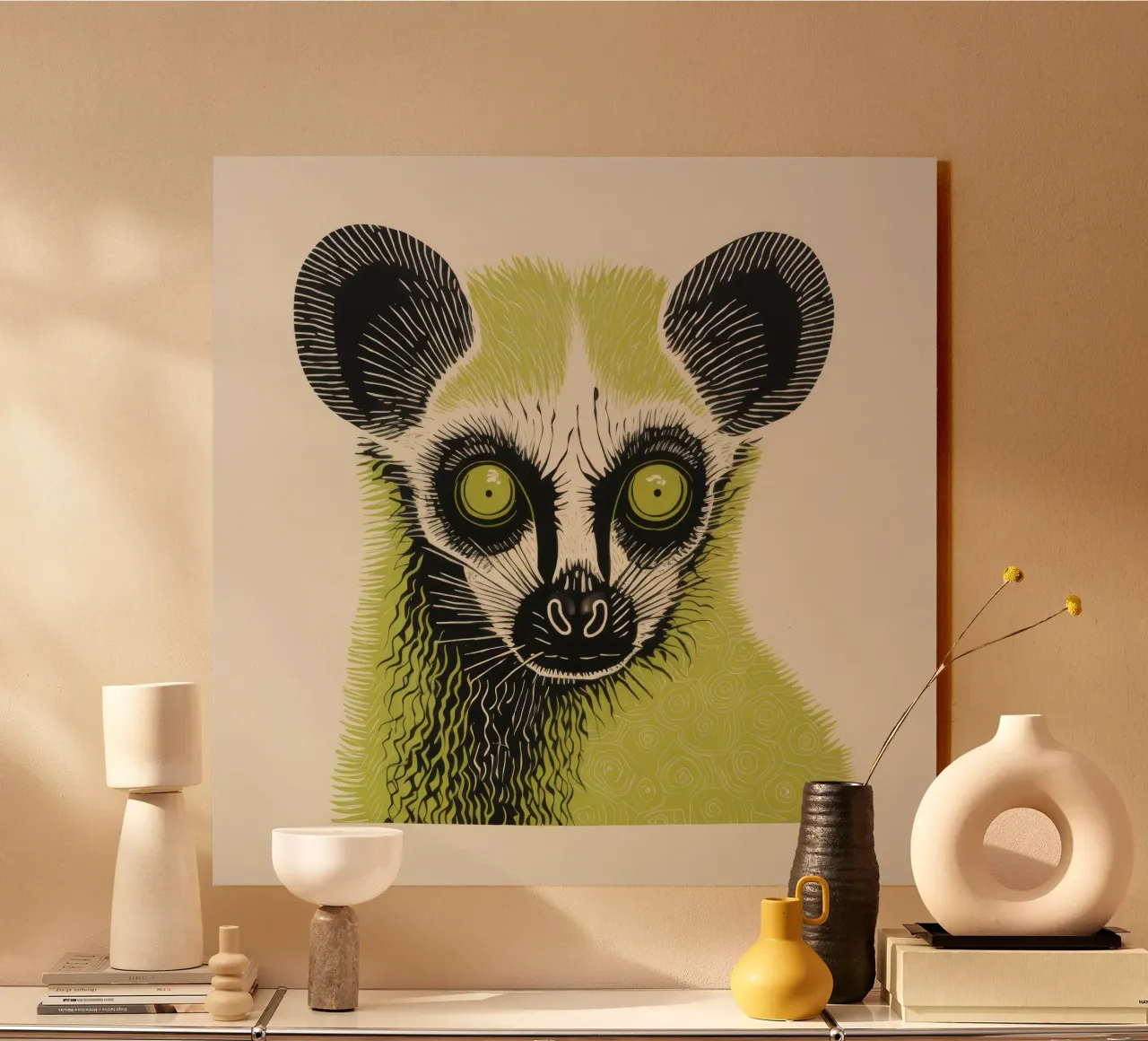 Lemure verde plexiglass da Minimal Animal Art