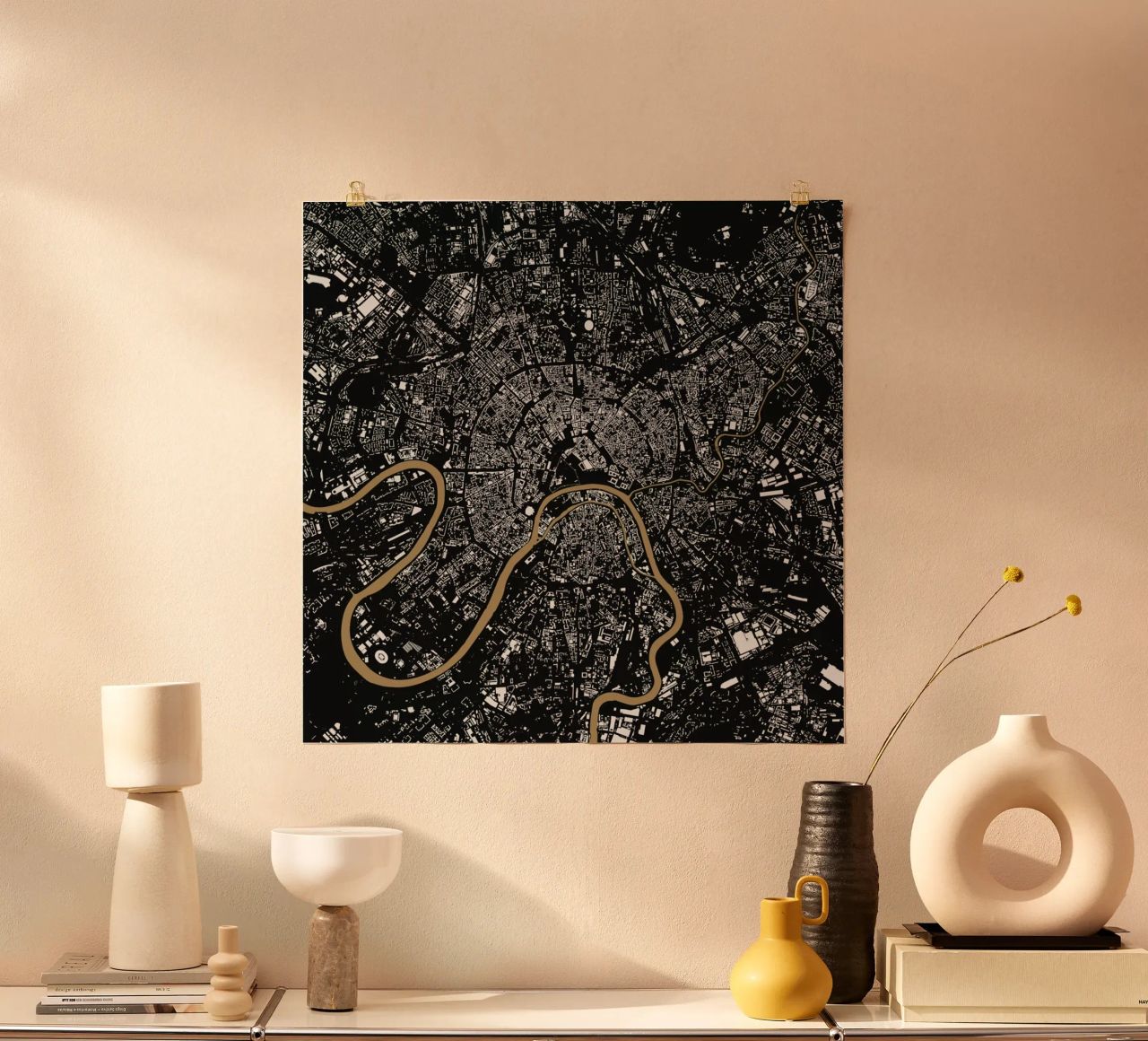 Moscow Brown poster de Urban Maps