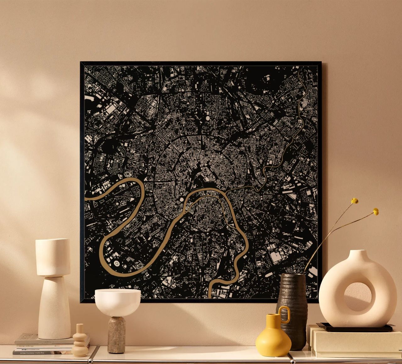 Moscow Brown poster de Urban Maps