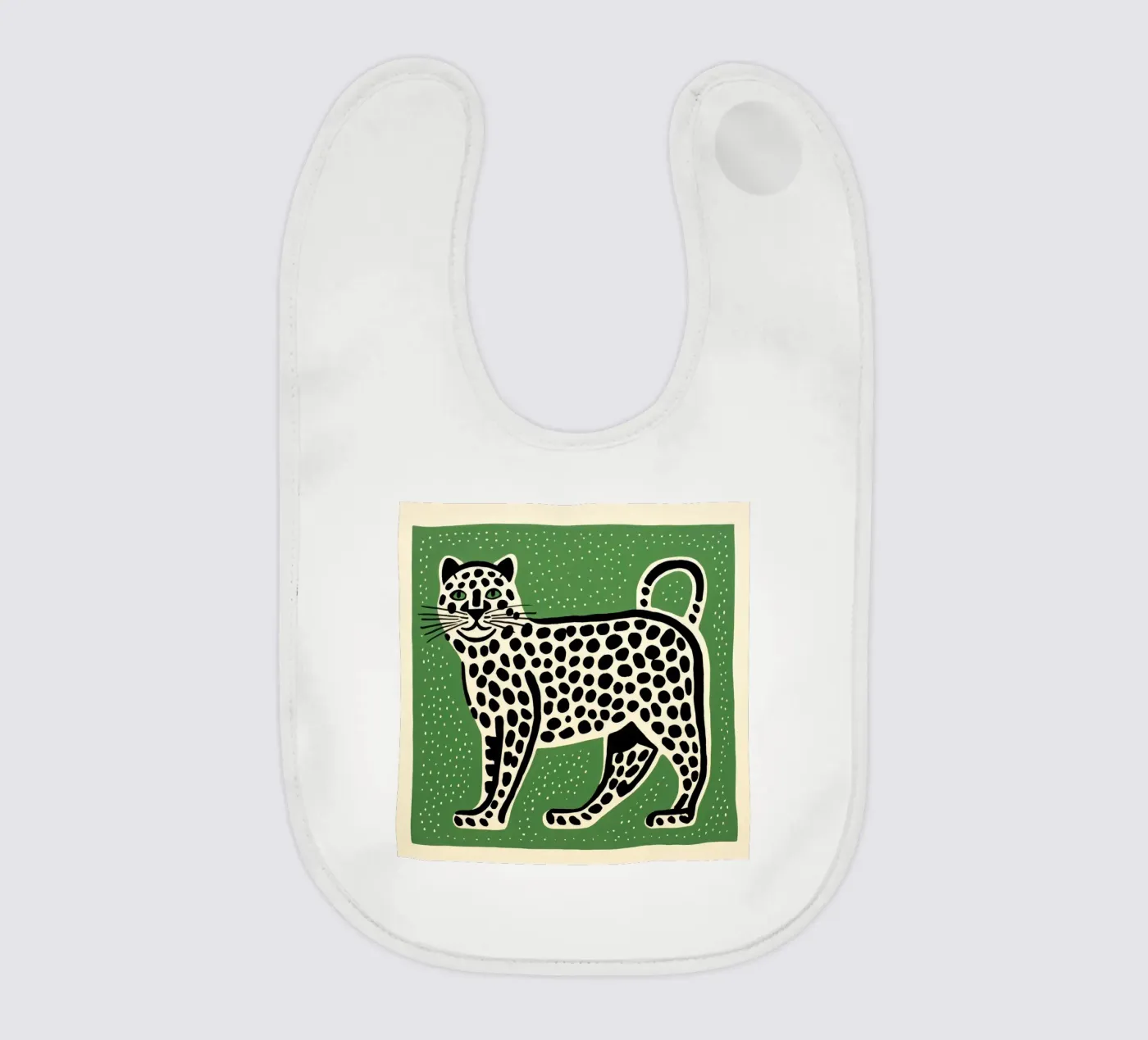 Green Leopard Babylätzchen von Minimal Animal Art