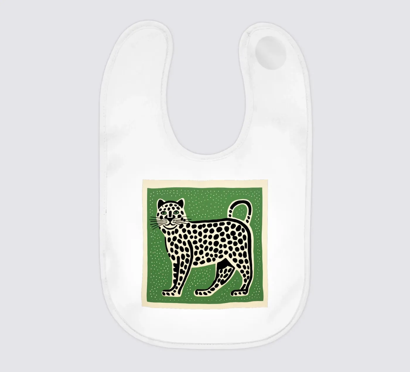 Green Leopard Babylätzchen von Minimal Animal Art