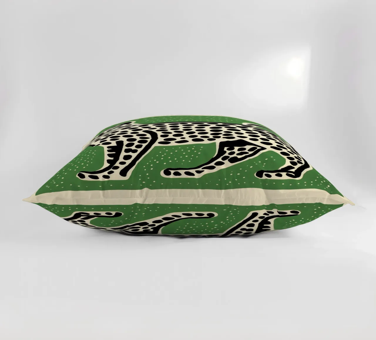 Leopardo Verde 1 cuscino da Minimal Animal Art