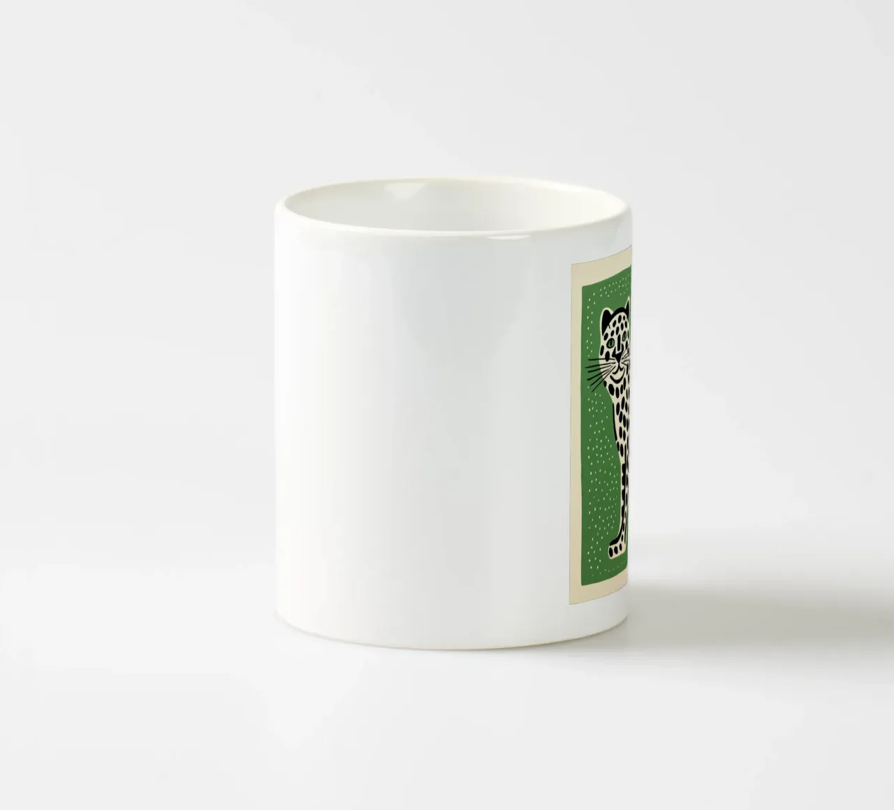 Leopardo Verde 1 tazza in ceramica da Minimal Animal Art