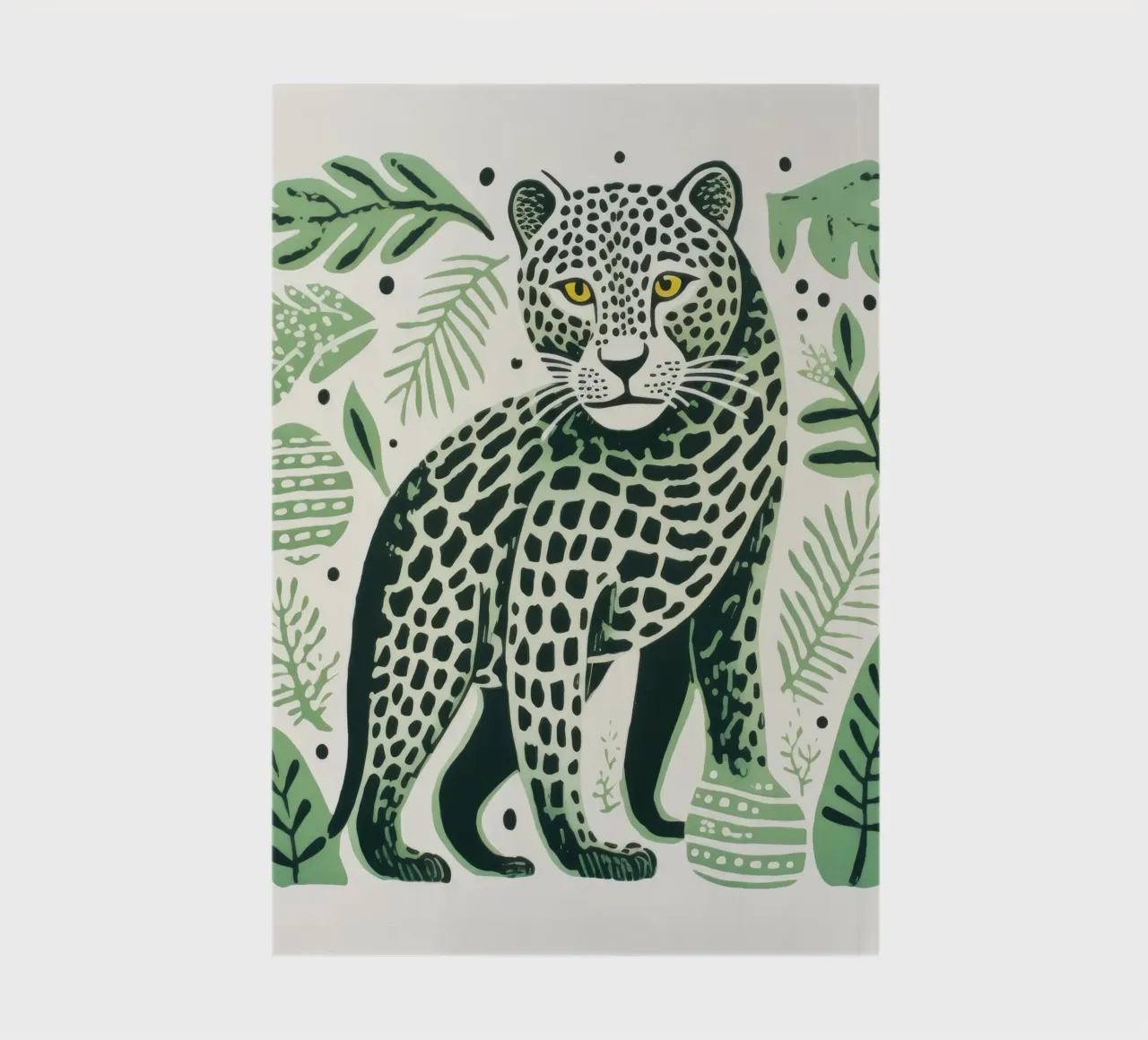 Léopard vert 2 carnet de notes de Minimal Animal Art