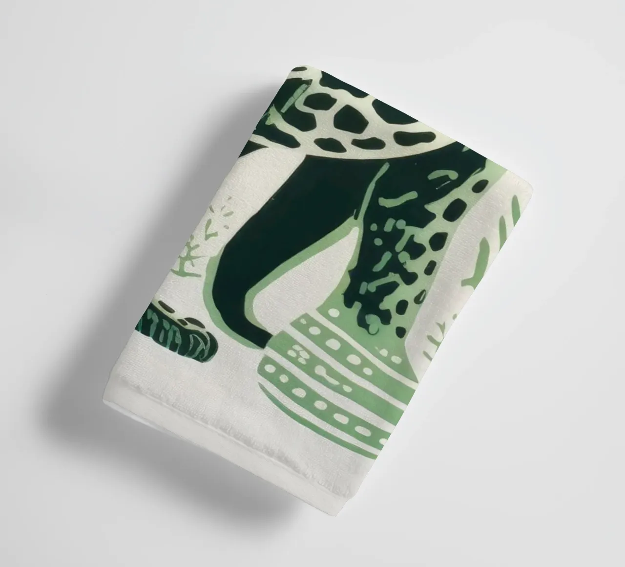 Léopard vert 2 serviette de bain de Minimal Animal Art