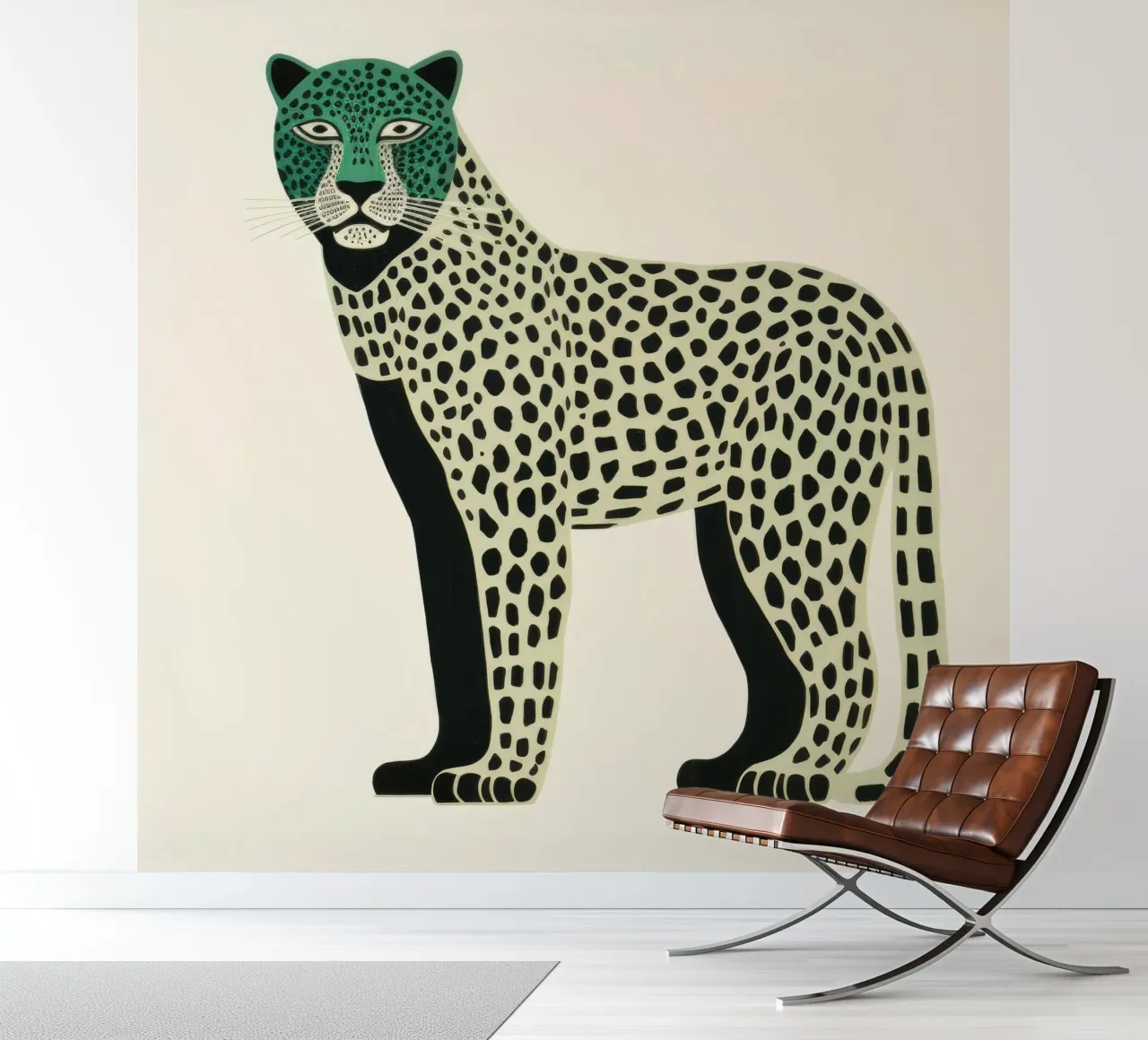 Green Leopard 3 photo wallpaper by Minimal Animal Art