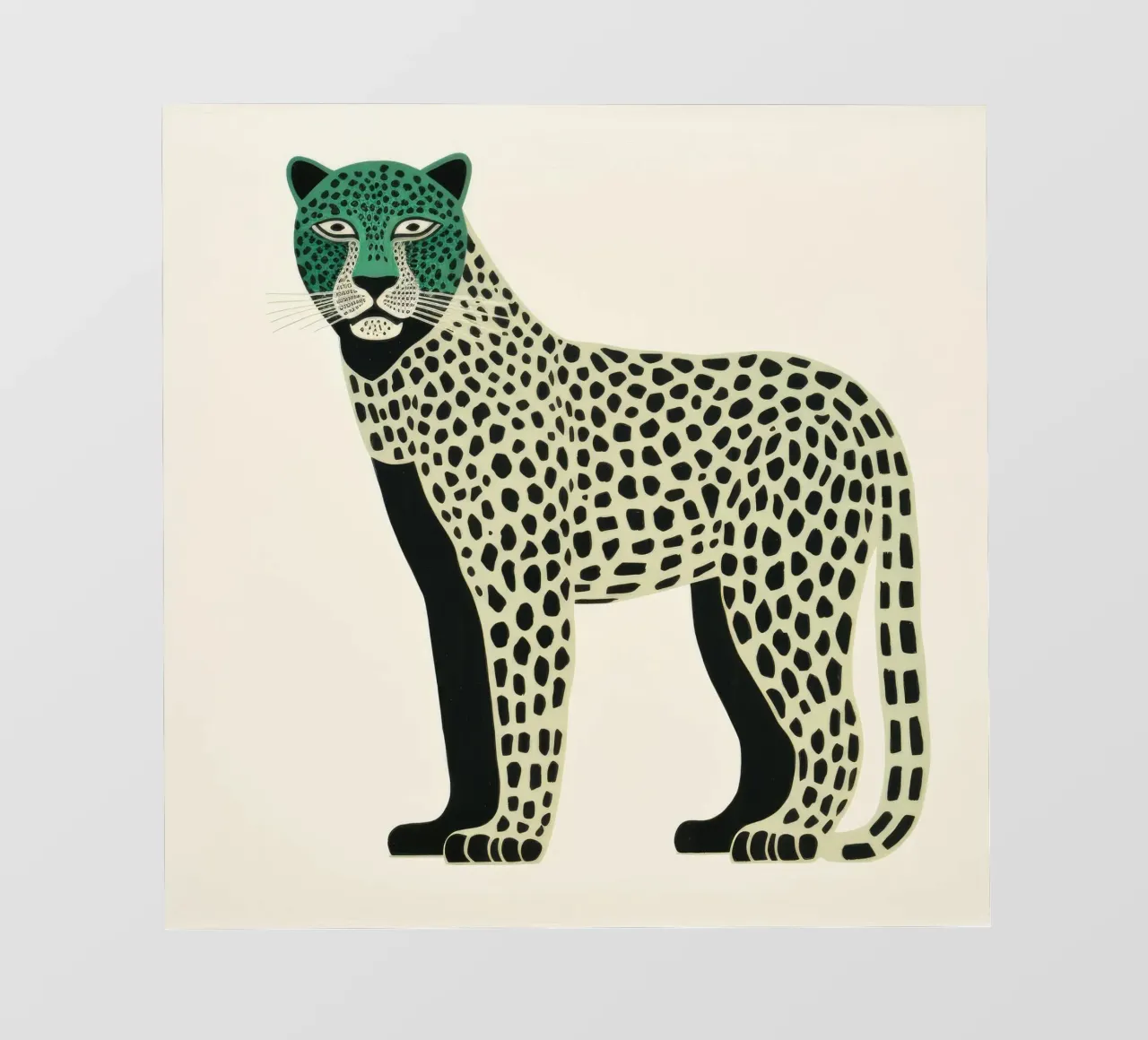 Green Leopard 3 photo wallpaper by Minimal Animal Art