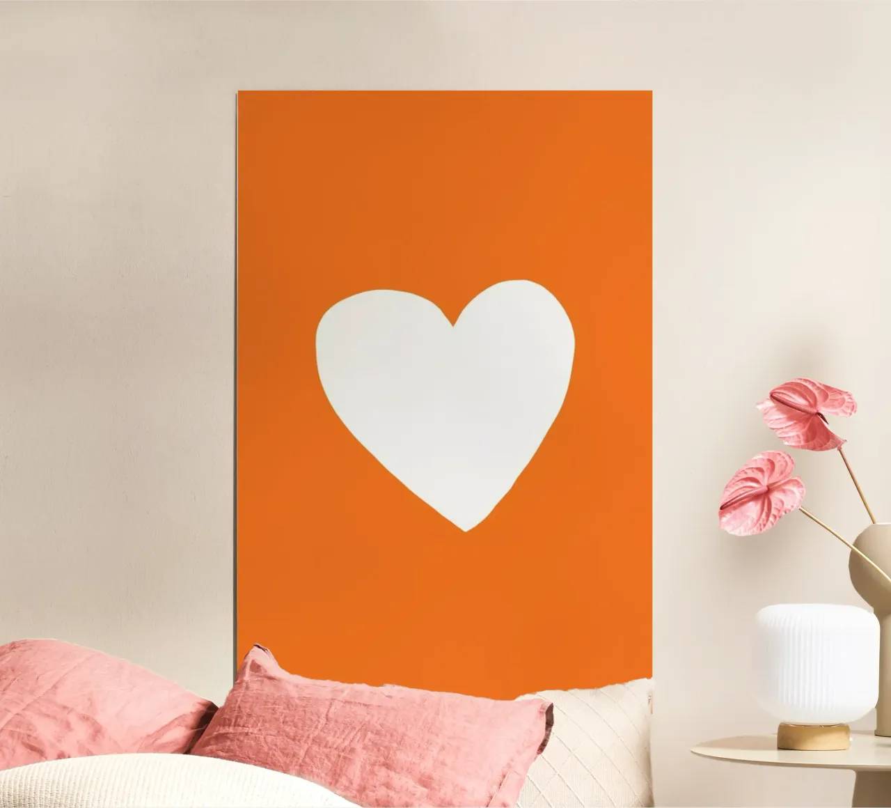 Autumn Heart poster con telaio in legno da Leah Flores