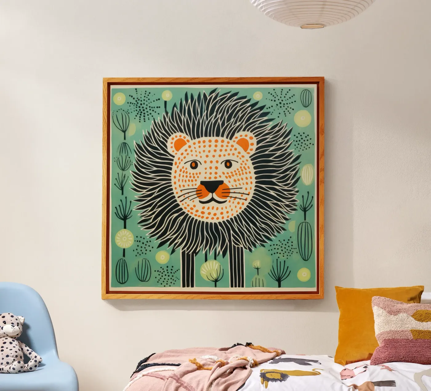 Lion vert plexiglas de Minimal Animal Art