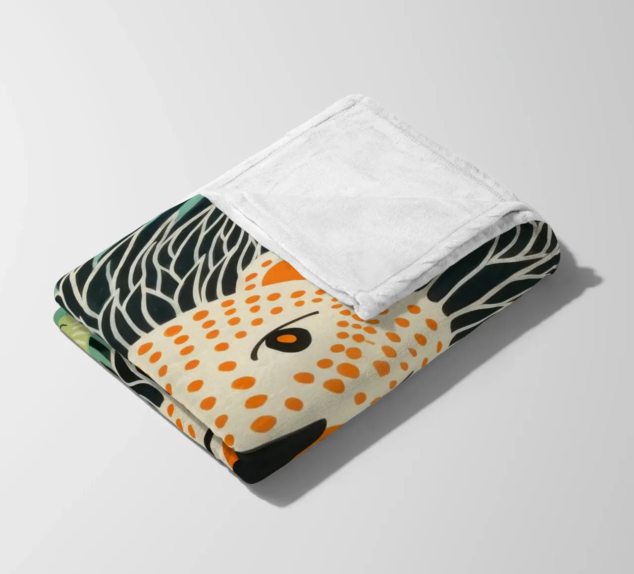 Leone Verde 1 coperta in pile da Minimal Animal Art