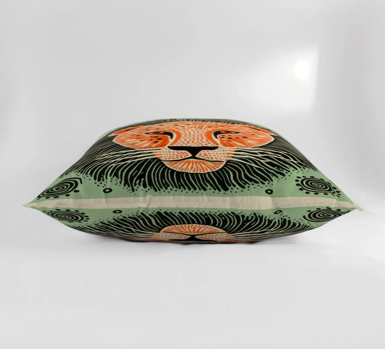 Leone Verde 2 cuscino da Minimal Animal Art
