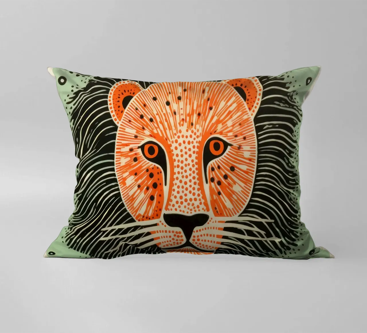Leone Verde 2 cuscino da Minimal Animal Art