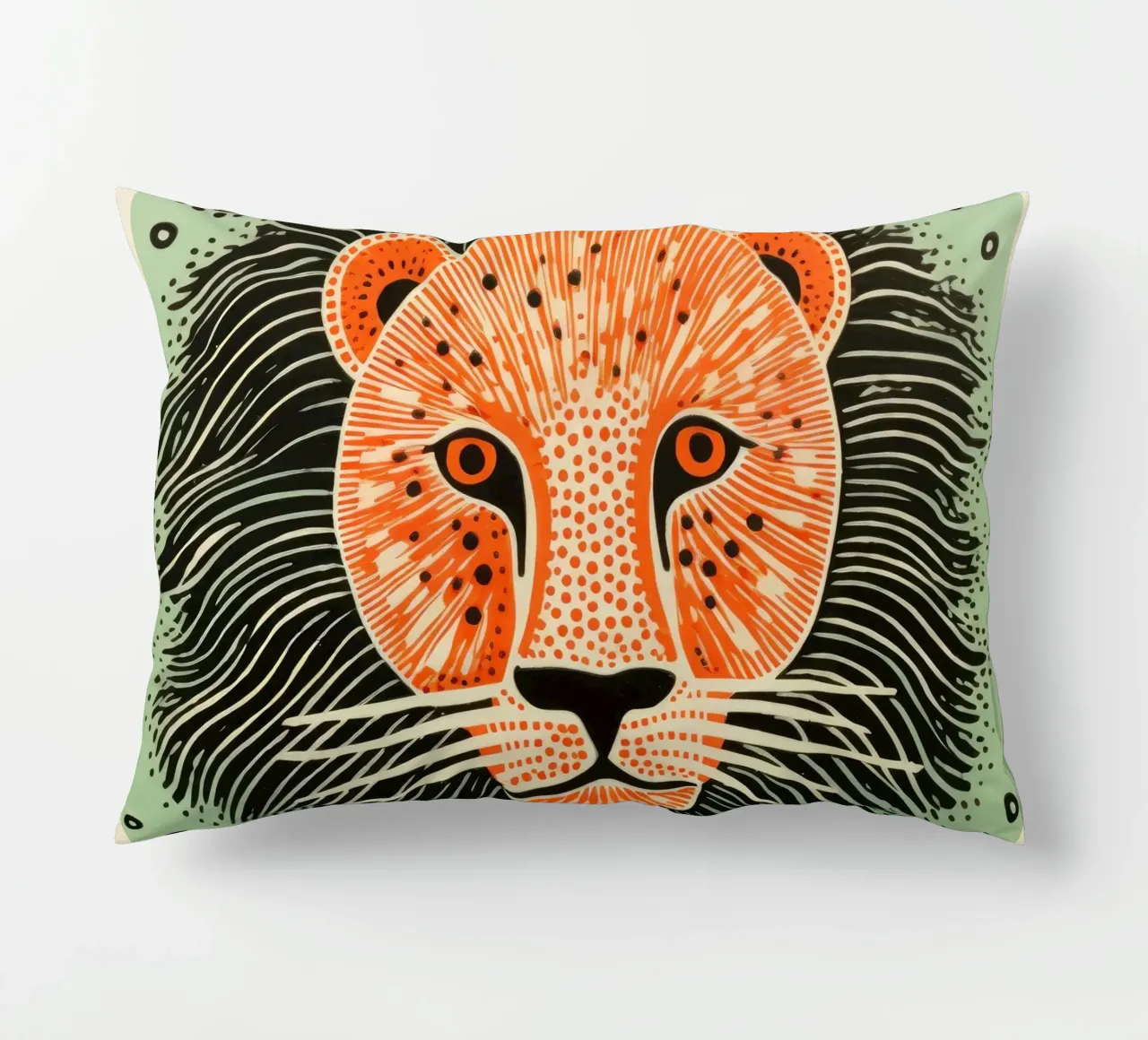 Leone Verde 2 cuscino da Minimal Animal Art