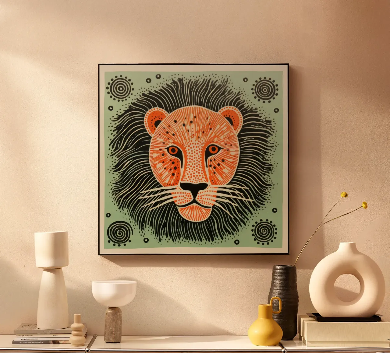 Leone Verde plexiglass da Minimal Animal Art