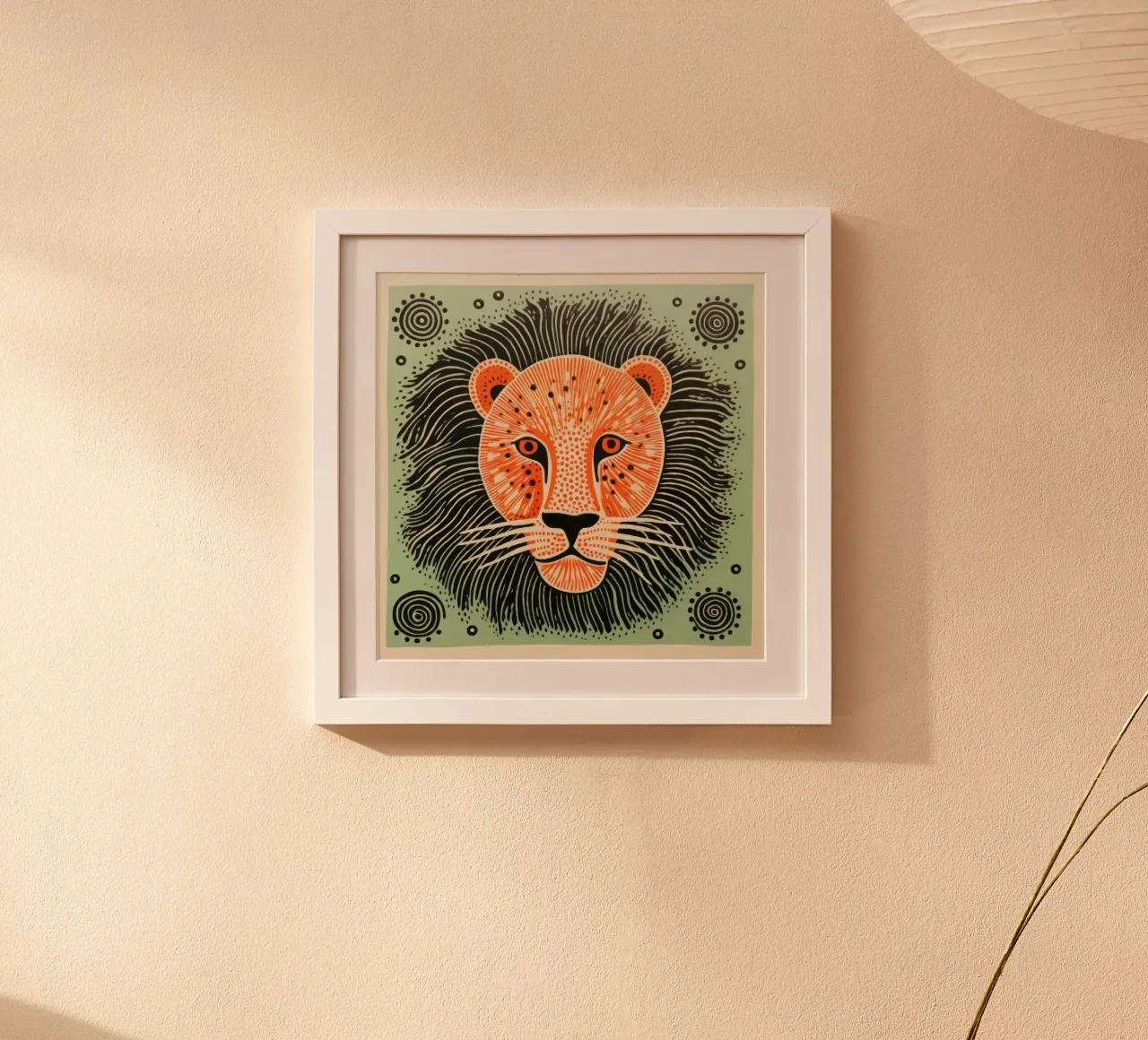 Leone Verde 2 carta hahnemühle da Minimal Animal Art
