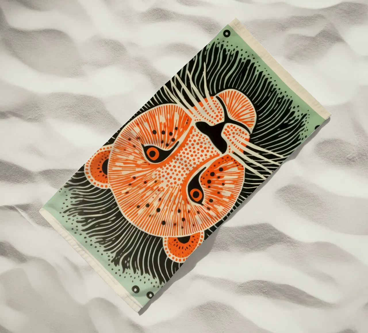 Leone Verde 2 telo mare da Minimal Animal Art