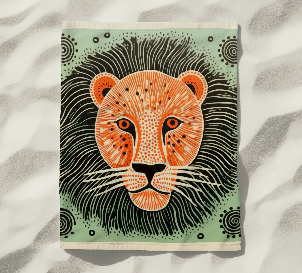 Leone Verde 2 telo mare da Minimal Animal Art