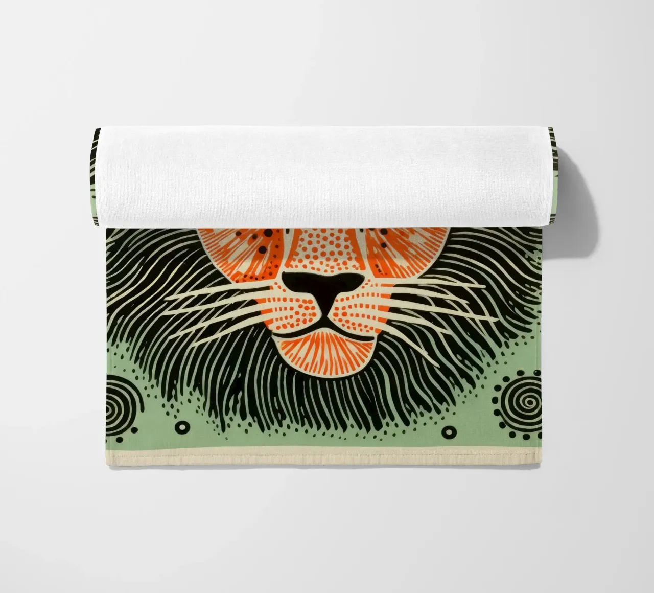 Leone Verde 2 telo mare da Minimal Animal Art