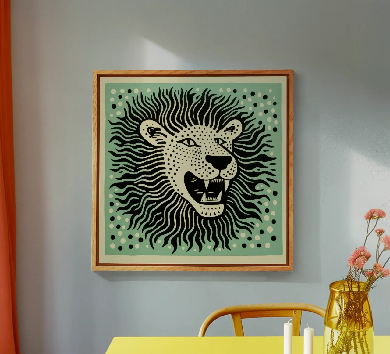 Leone Verde plexiglass da Minimal Animal Art