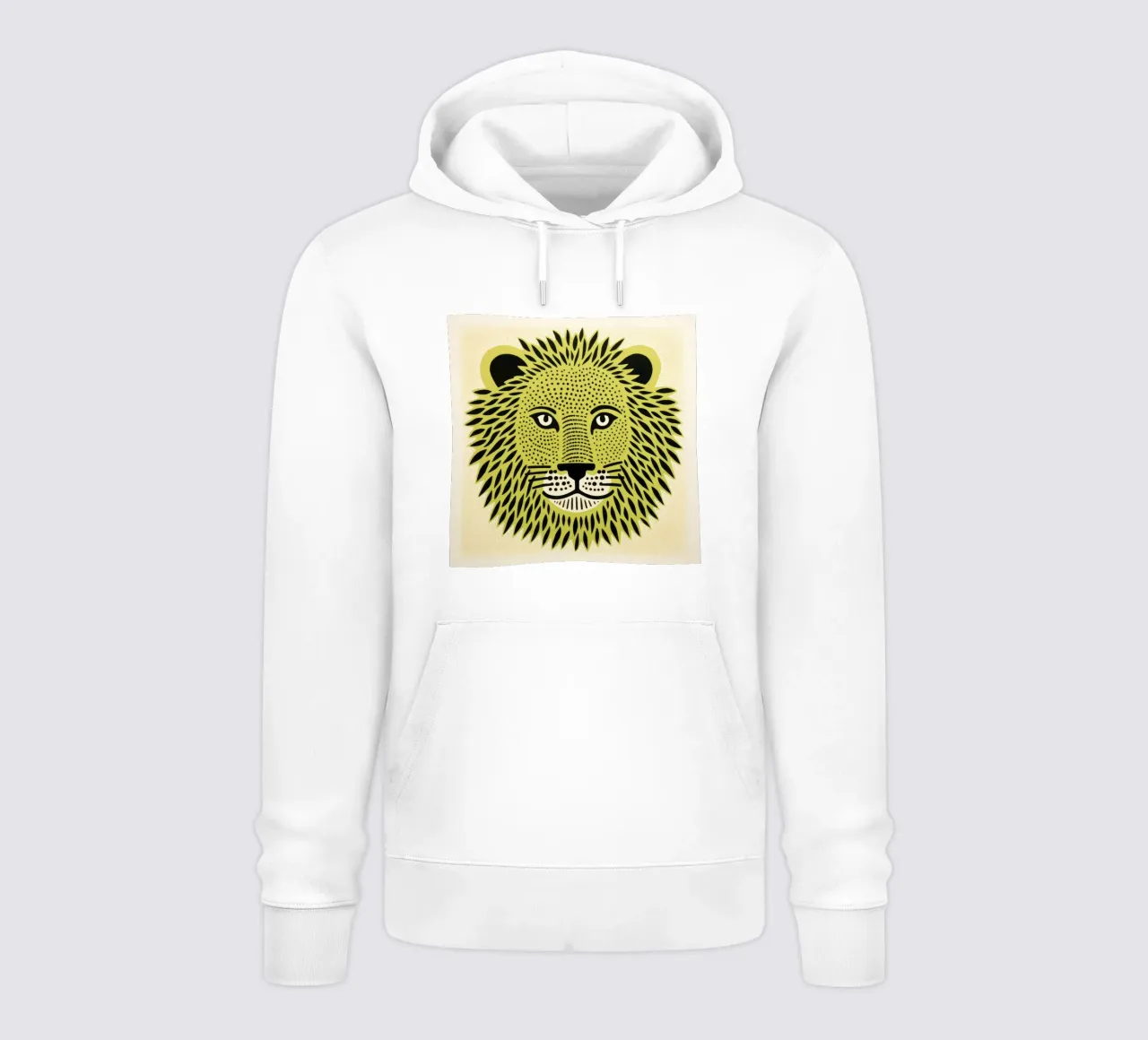 Leone Verde 4 felpa con cappuccio da Minimal Animal Art