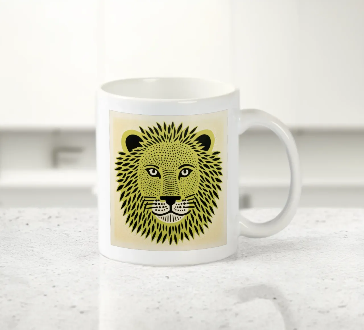 Leone Verde 4 tazza in ceramica da Minimal Animal Art