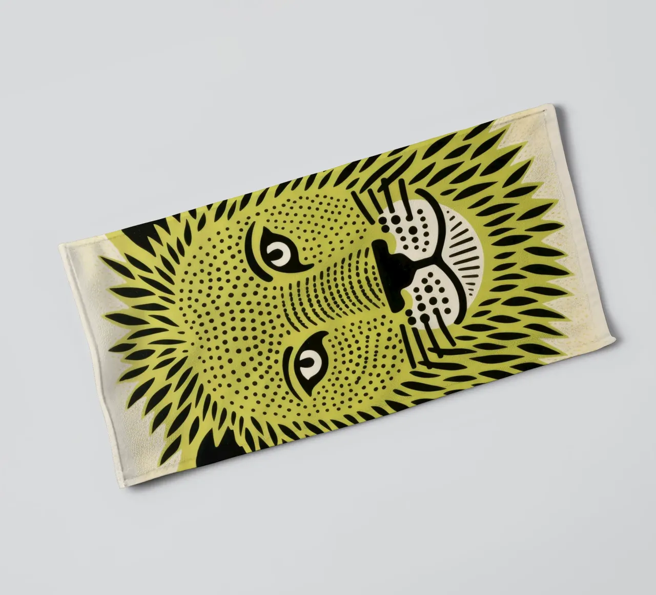 Lion vert 4 serviette de bain de Minimal Animal Art