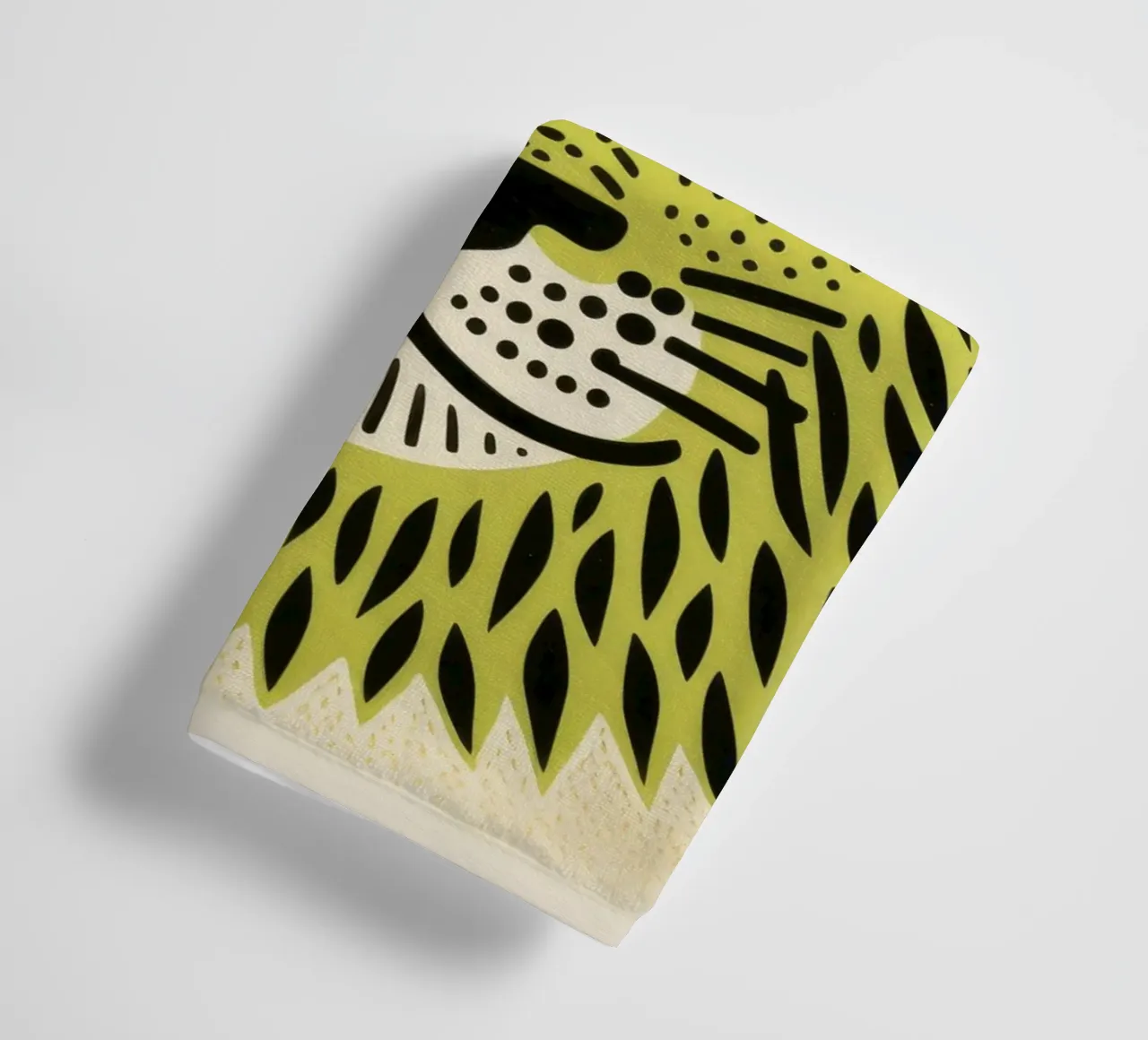 Lion vert 4 serviette de bain de Minimal Animal Art