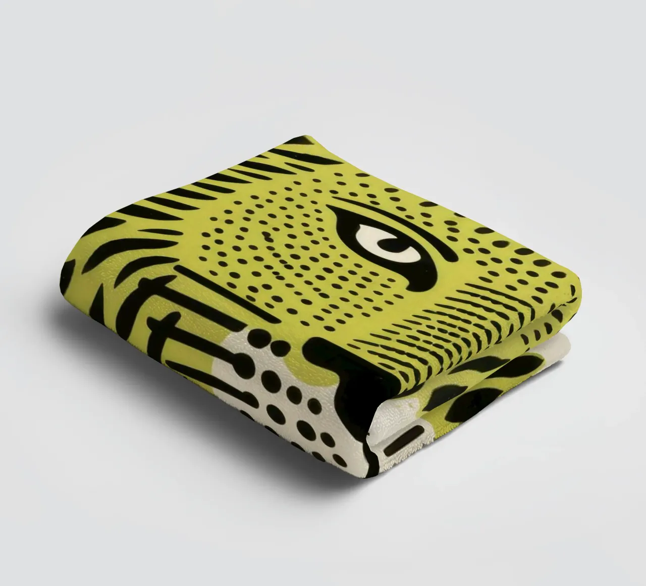 Lion vert 4 serviette de bain de Minimal Animal Art