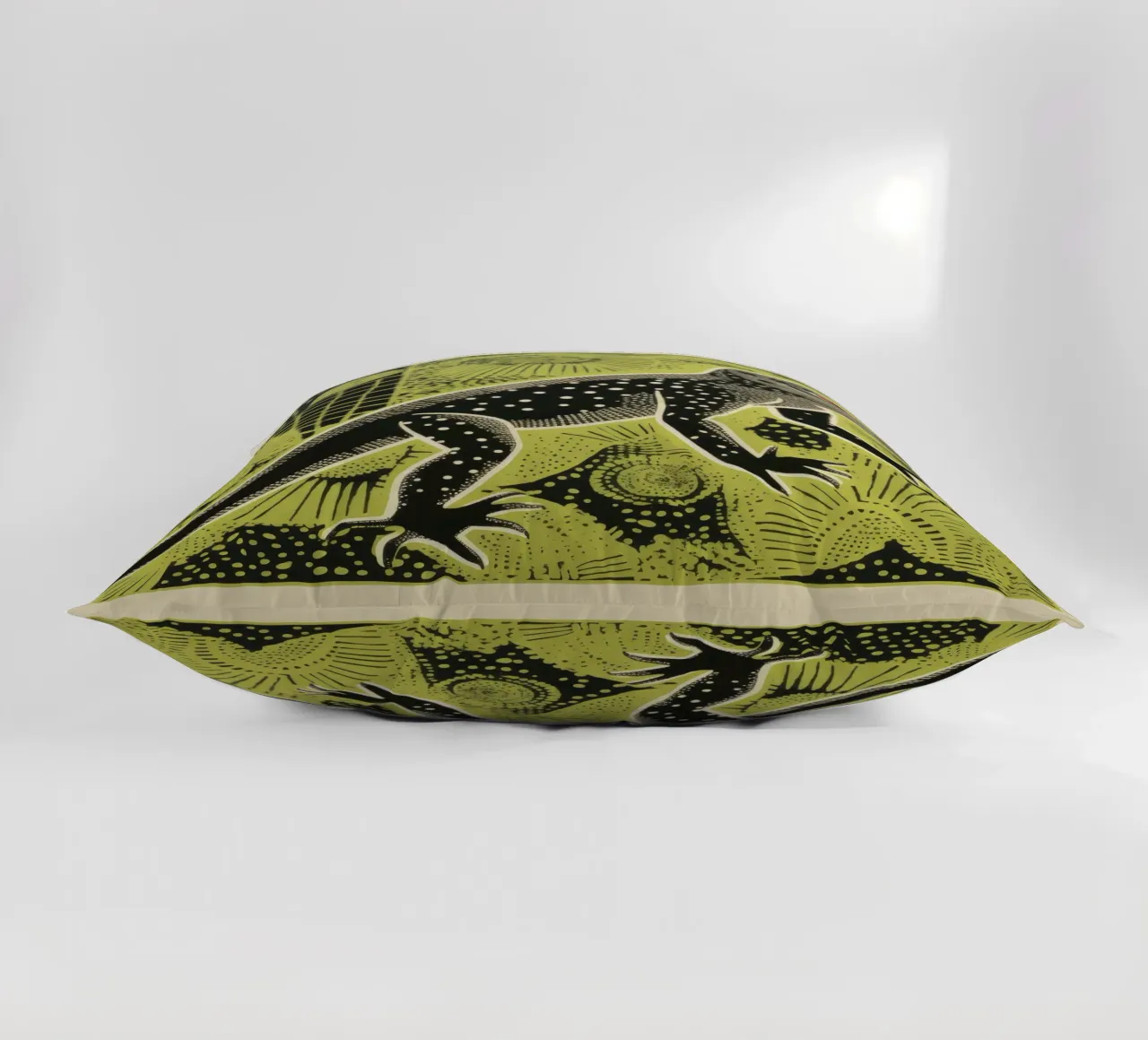 Lucertola verde 1 cuscino da Minimal Animal Art