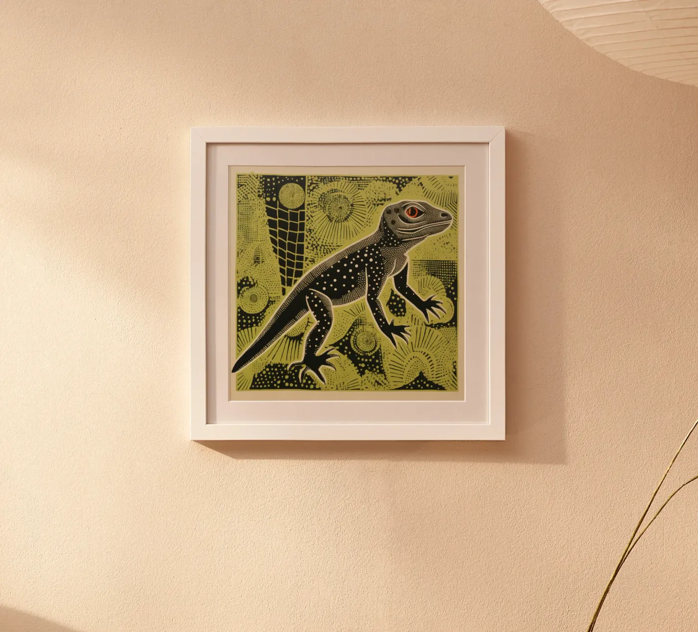 Green Lizard poster by Minimal Animal Art