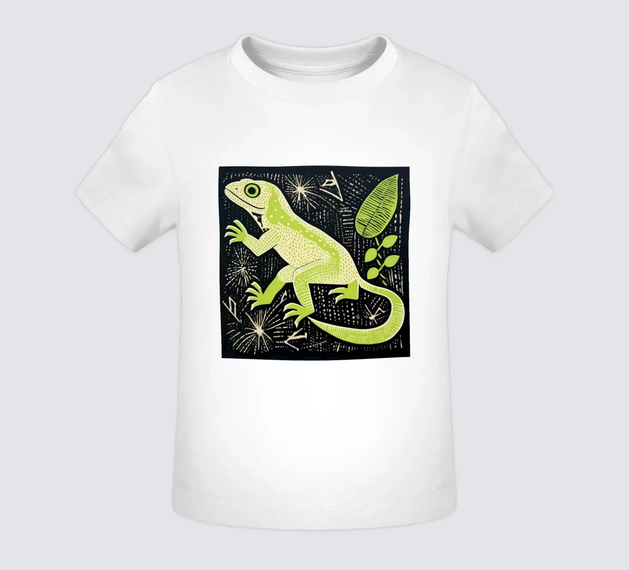 Lucertola verde 2 maglietta neonato da Minimal Animal Art