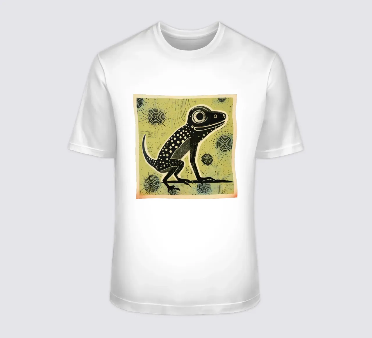 Lucertola verde t-shirt da Minimal Animal Art