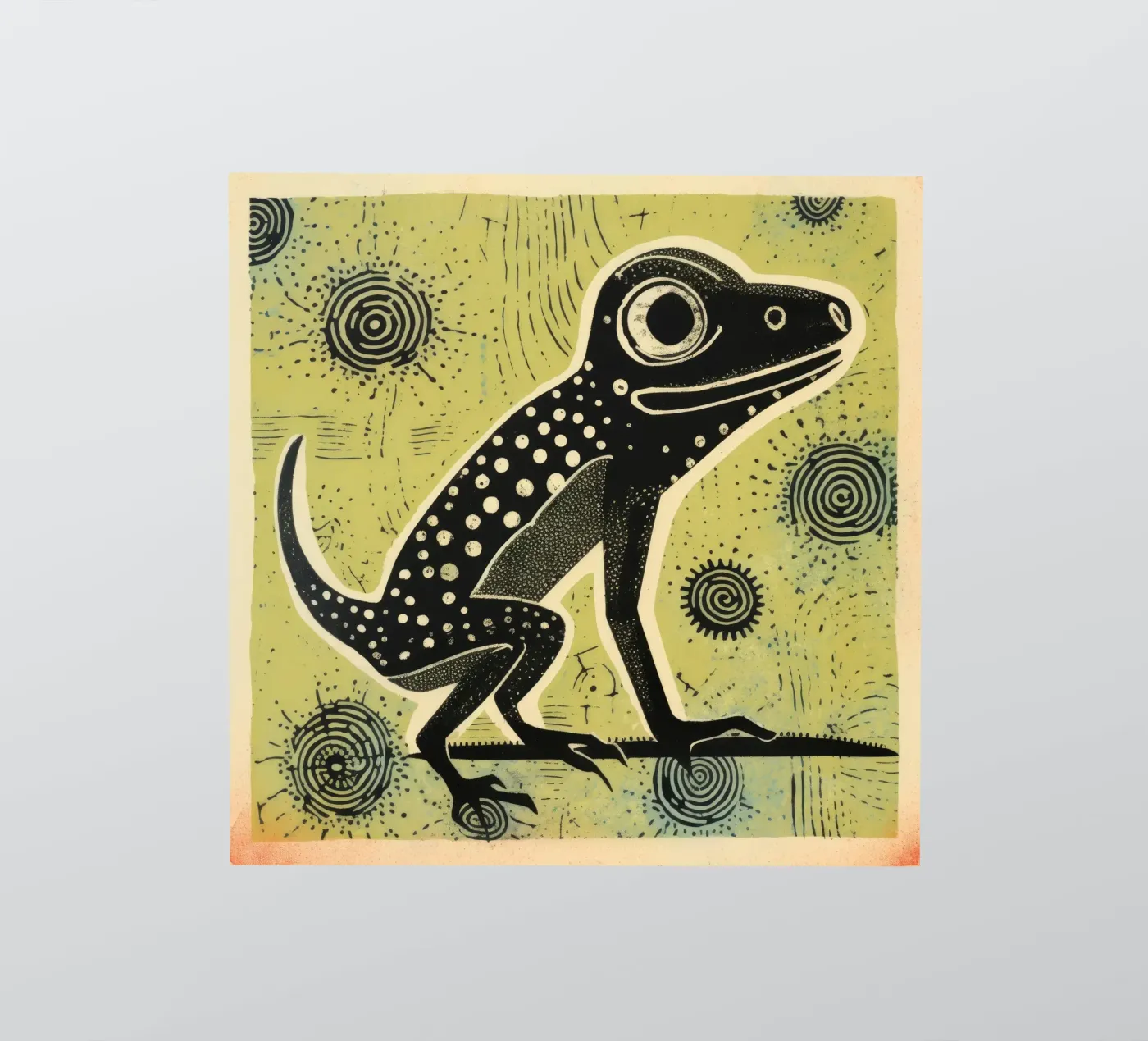 Green Lizard sticker by Minimal Animal Art