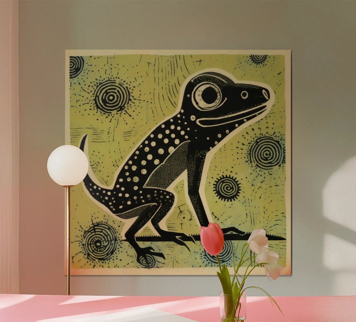 Green Lizard poster by Minimal Animal Art