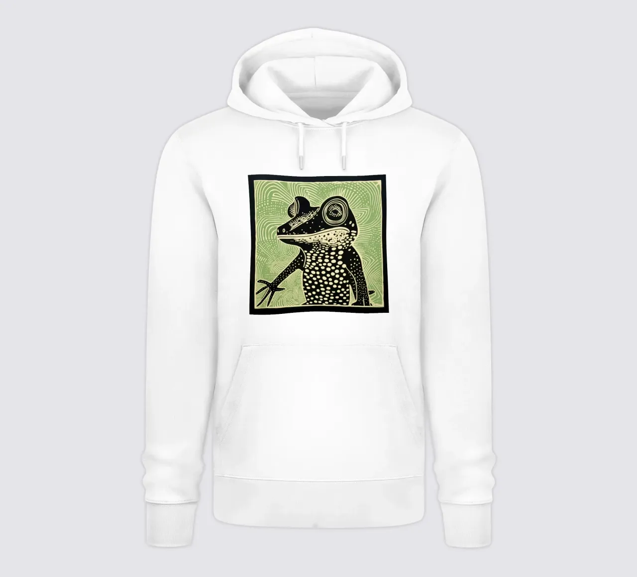 Lucertola verde 4 felpa con cappuccio da Minimal Animal Art