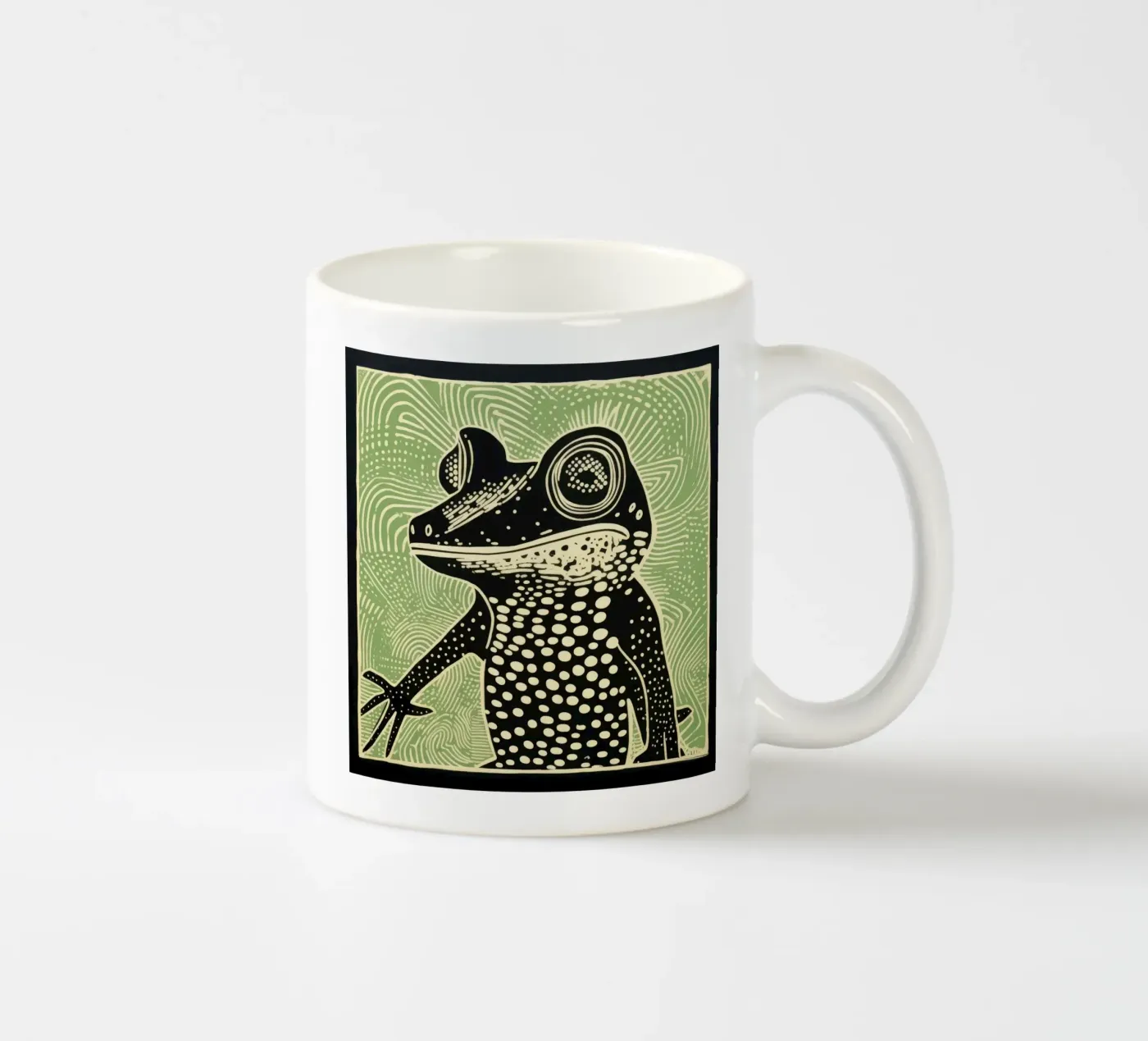 Lucertola verde tazza in ceramica da Minimal Animal Art