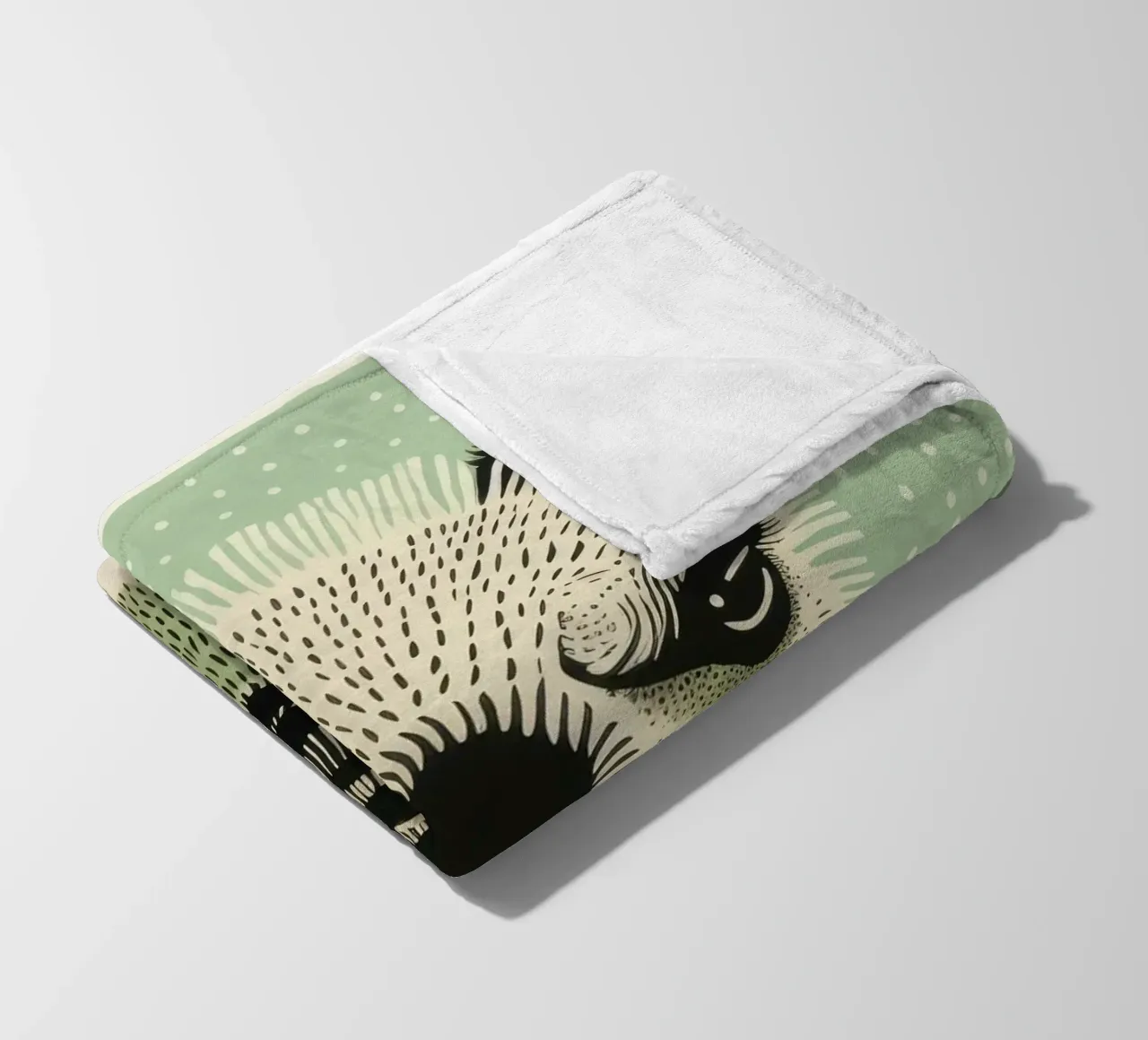 Lama verde 1 coperta in pile da Minimal Animal Art