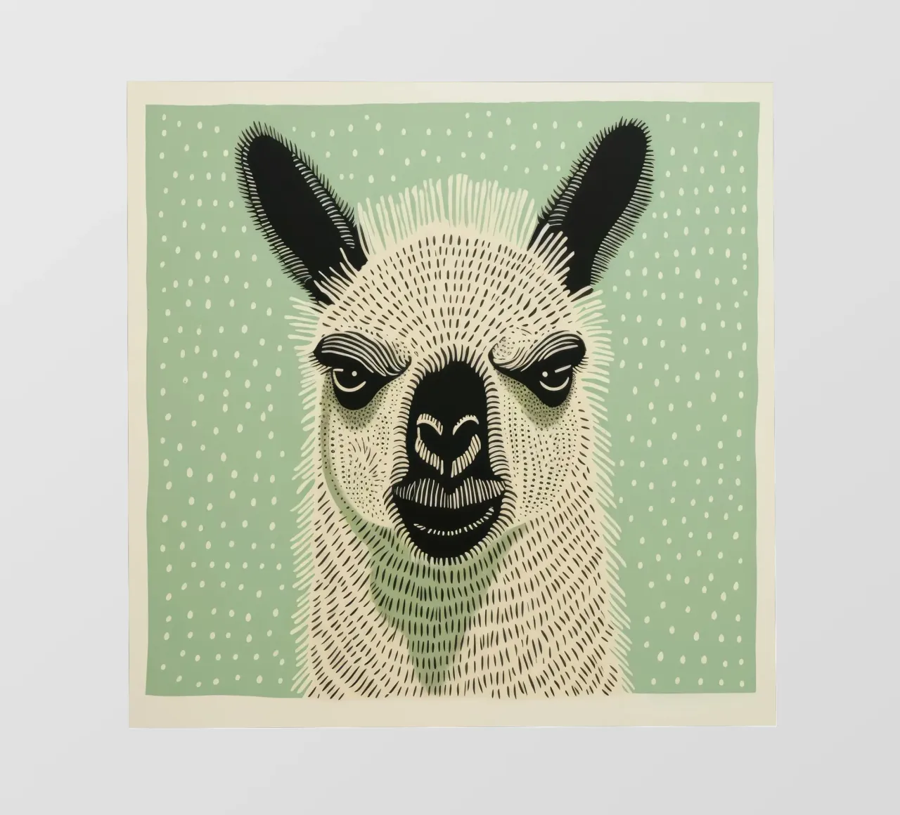 Lama verde 1 pellicola backlit da Minimal Animal Art