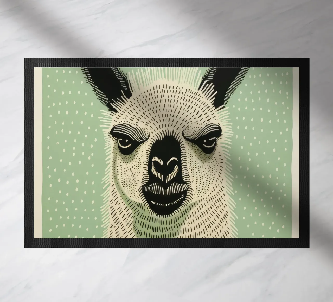 Lama verde 1 zerbino da Minimal Animal Art