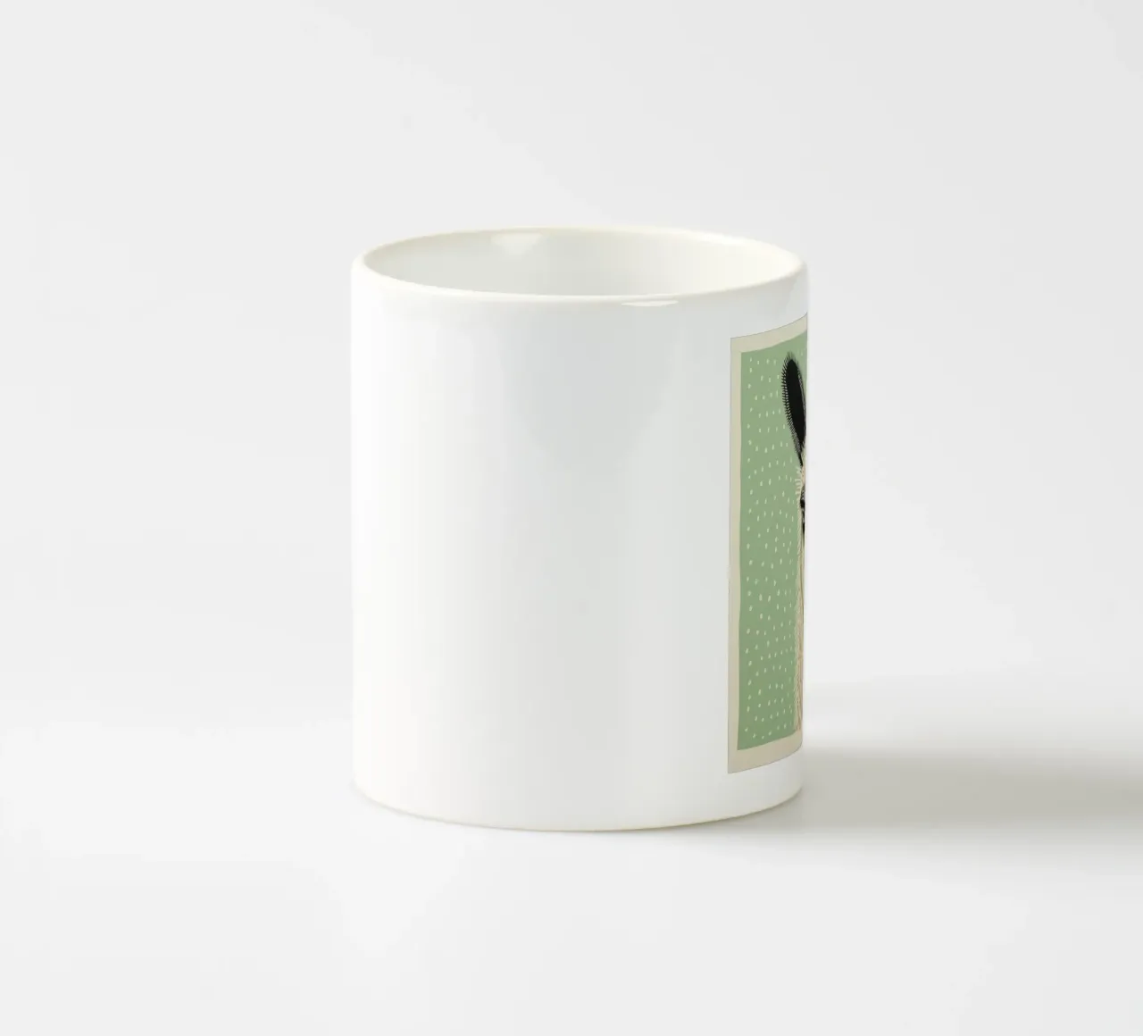 Lama verde 1 tazza in ceramica da Minimal Animal Art